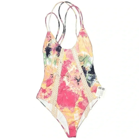 Urban Outfitters Out From Under Micah Crochet Printed One-Piece Swimsuit Size S - Picture 3 of 7